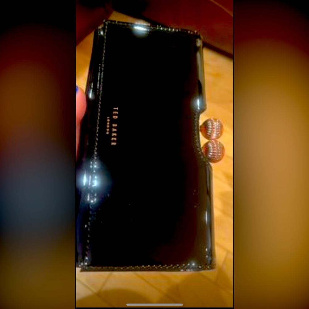 Ted Baker Patten Leather Large Rose Gold Wallet New with tag